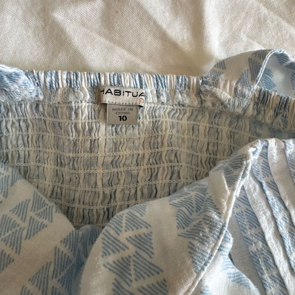 Geo Print Asymmetrical Jumpsuit, Blue - Picture 7 of 9